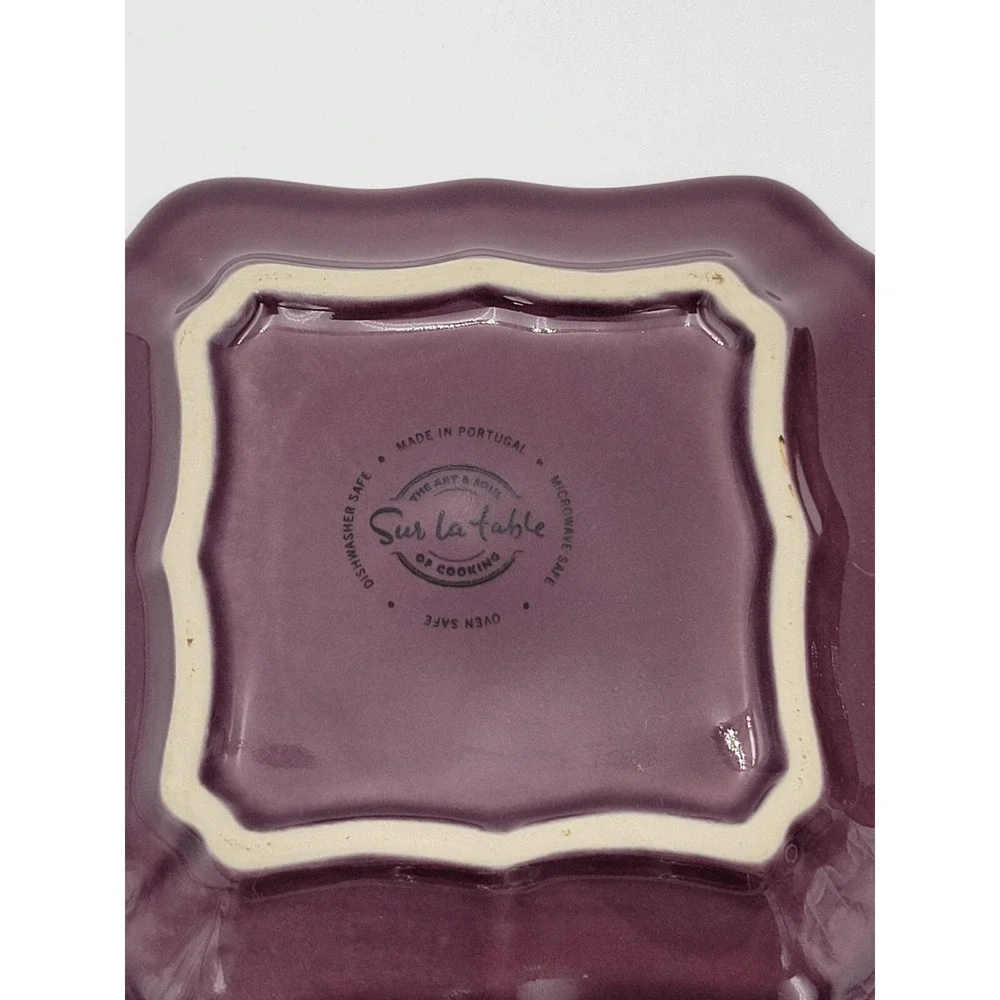 Sur La Table Purple Square 3 Bowls & 4 Small Plates Olive Design Portugal